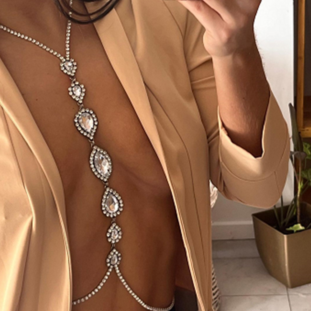Body Jewelry Chest - Fashion Sexy Water Drop Necklace Chest