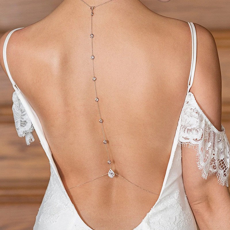 Body Jewelry Hot - Hot style zircon back chain bride