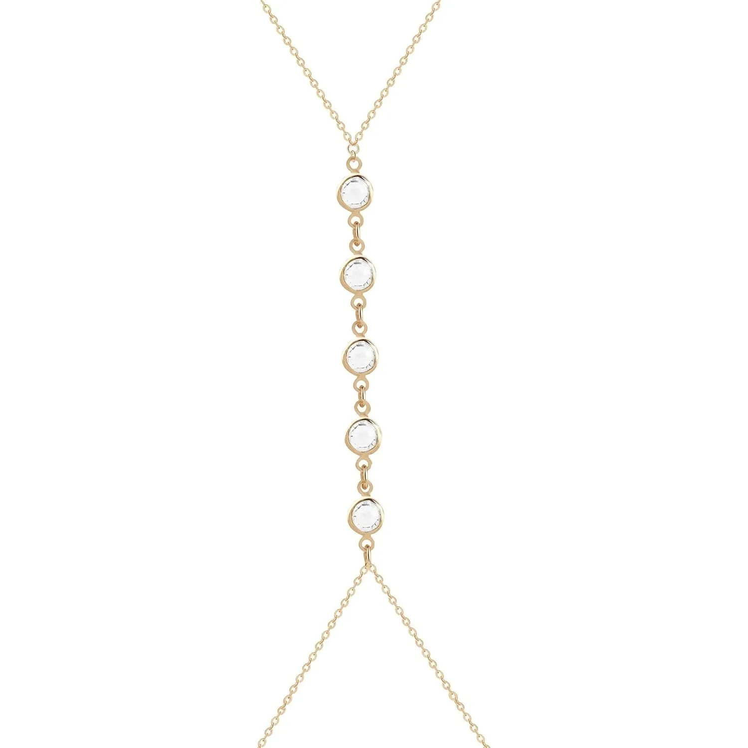 Body Jewelry Gold - Summer Beach Crystal Belly Waist Chain,