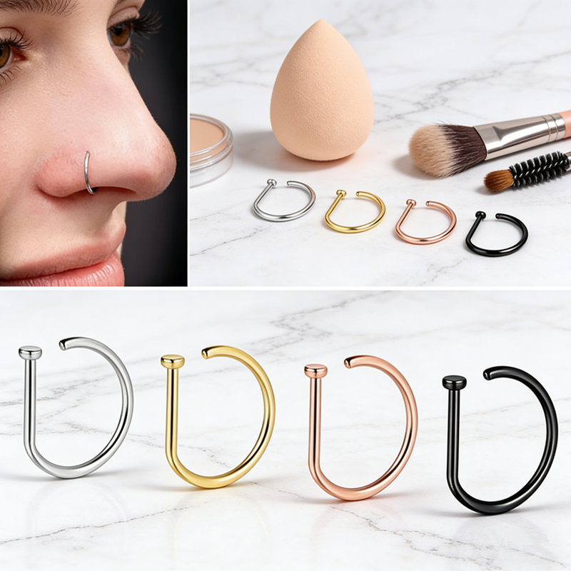 Body Jewelry Hypoallergenic - Nose Ring Screw Hoop Hypoallergenic Stainless
