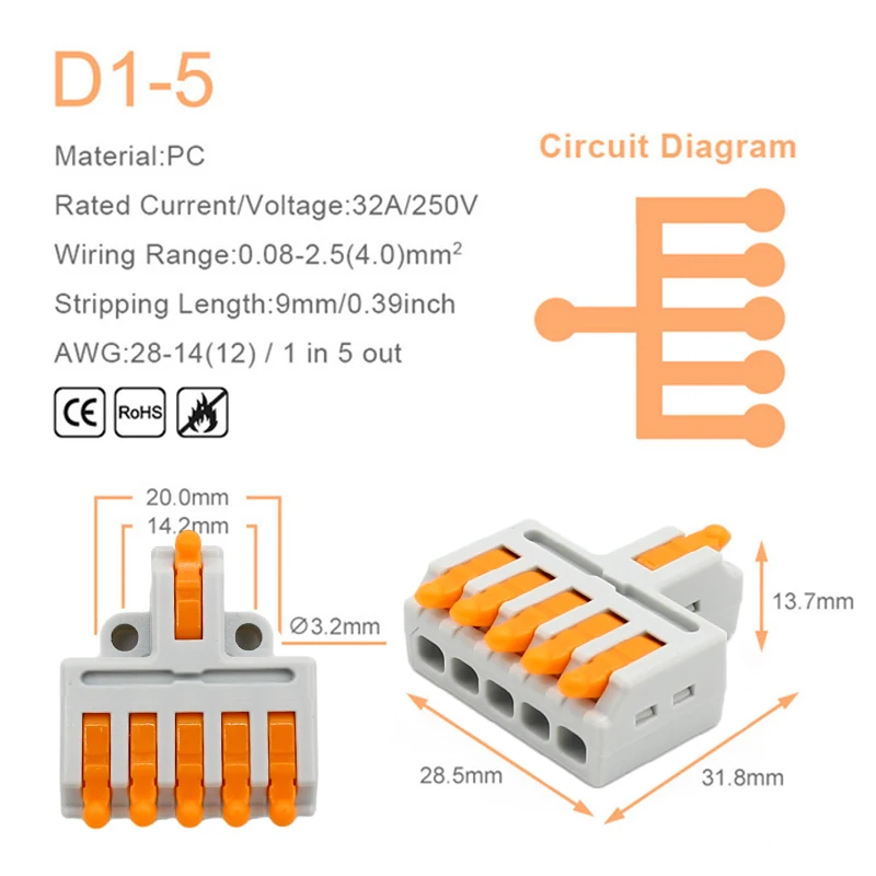 Mini Quick Wire Conductor Conn – Threadless Push Pin Bewertung und Preis