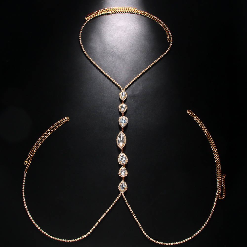 Fashion Sexy Water Drop Neckla – Body Jewelry Chest Bewertung und Preis
