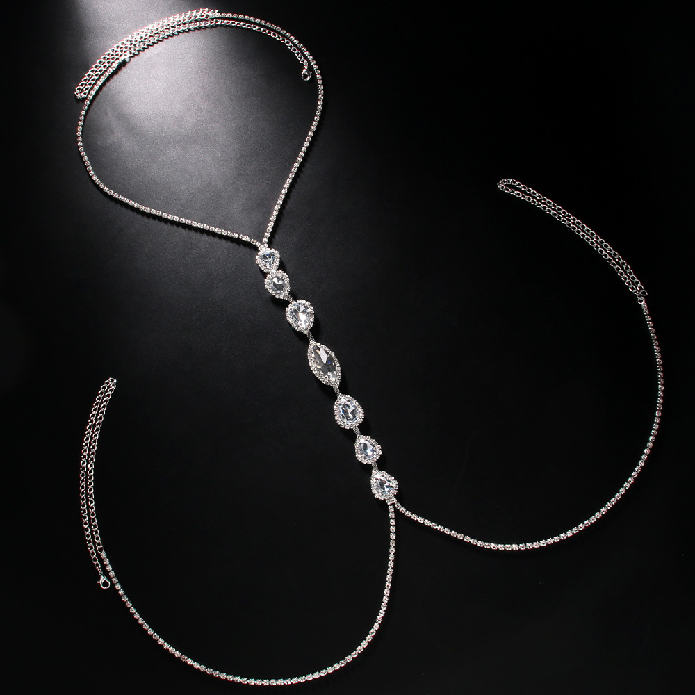Fashion Sexy Water Drop Neckla – Body Jewelry Chest Bewertung und Preis