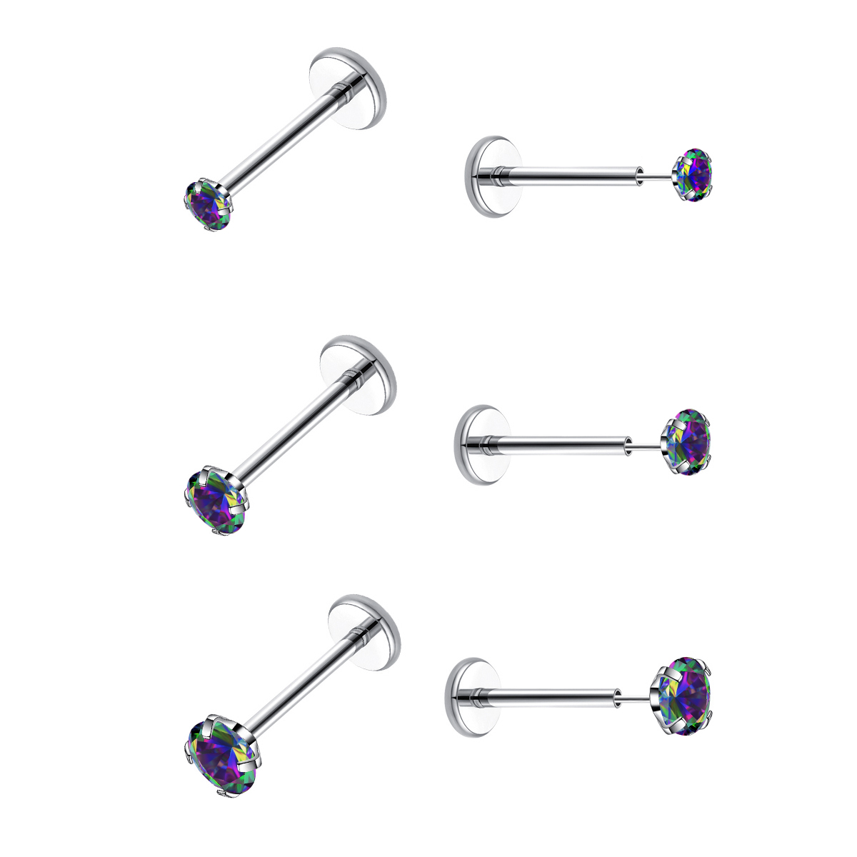 20G Flat Back Threadless Earri – Body Jewelry Hypoallergenic Bewertung und Preis