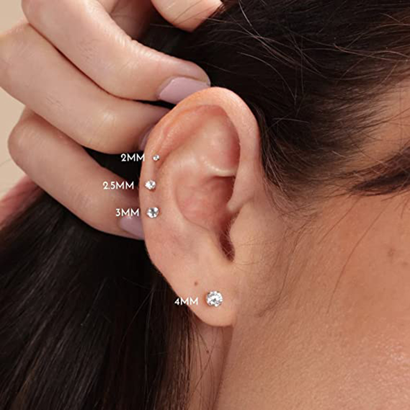 20G Flat Back Threadless Earri – Body Jewelry Hypoallergenic Bewertung und Preis