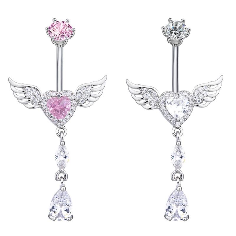 Wing Heart Belly Button Rings  – Body Jewelry Hypoallergenic Bewertung und Preis