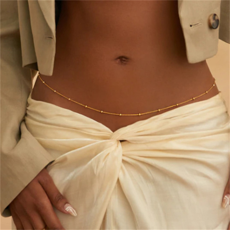 Girls Simple Beaded Belly Chai – Body Jewelry Gold Bewertung und Preis