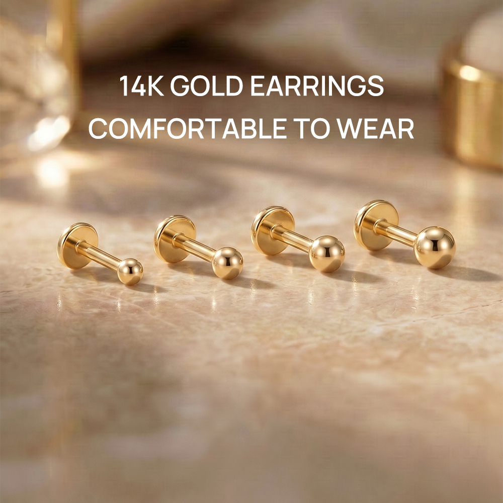 Aide 14K Solid Gold Smooth Bal – Body Jewelry Hypoallergenic Bewertung und Preis