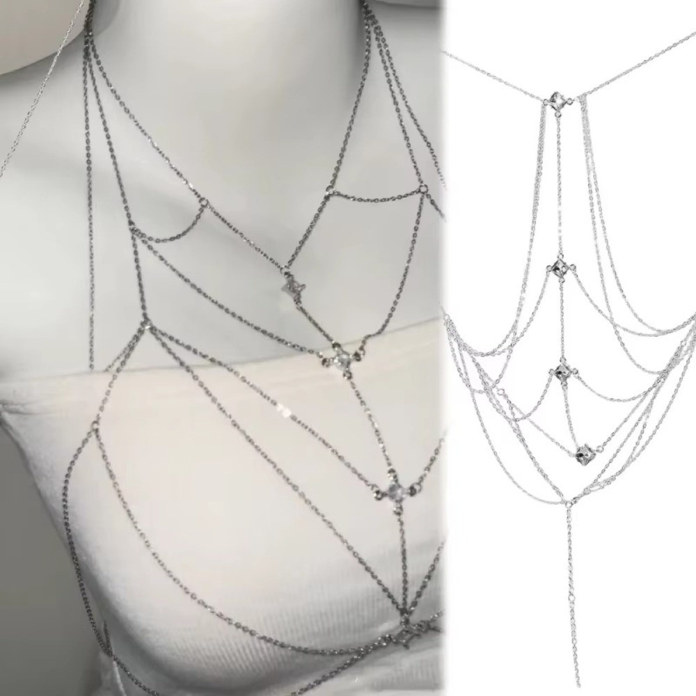 Glitter Rhinestone Bust Chain  – Body Jewelry Chest Bewertung und Preis