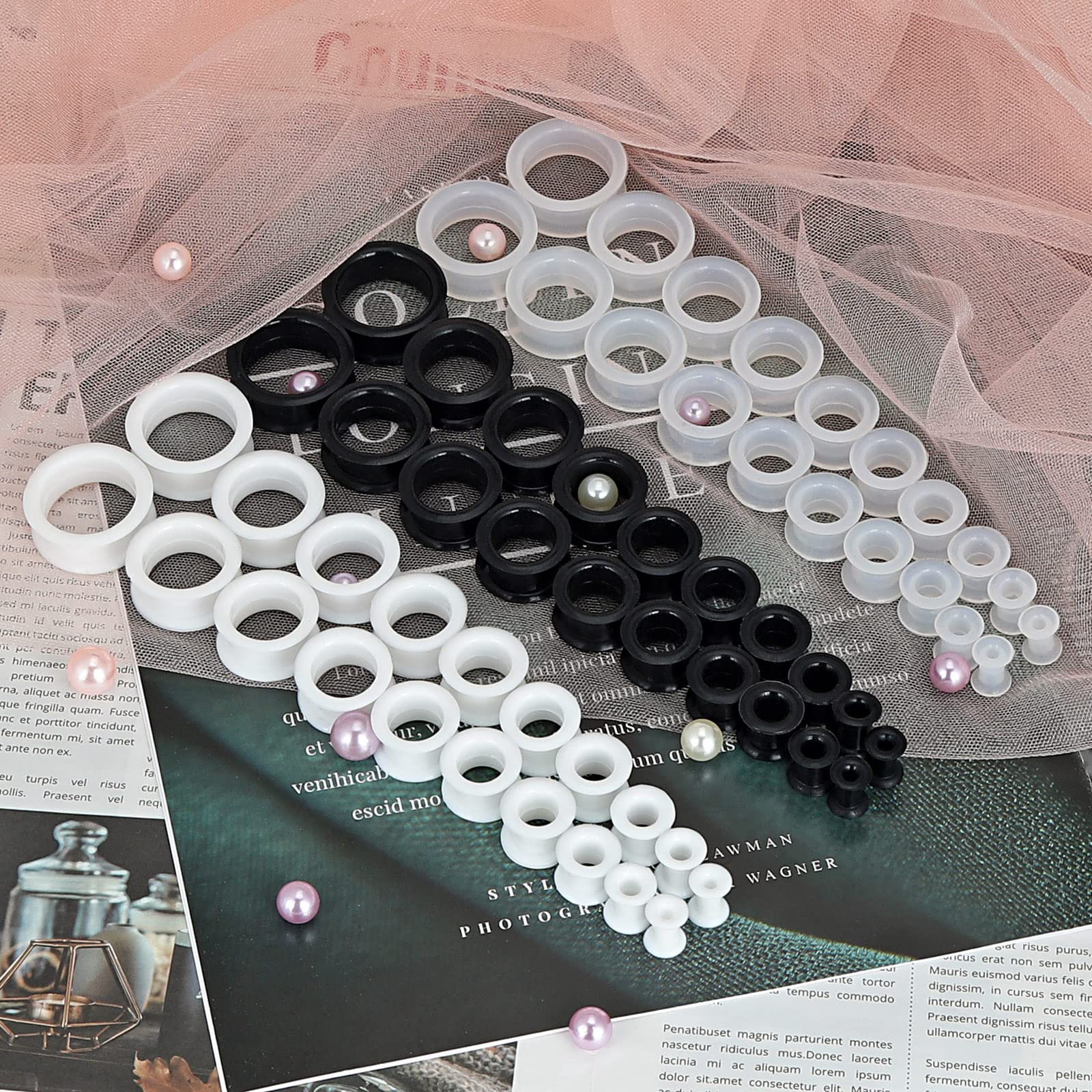 2PCS Black Clear White Thick S – Body Jewelry Gauges Bewertung und Preis