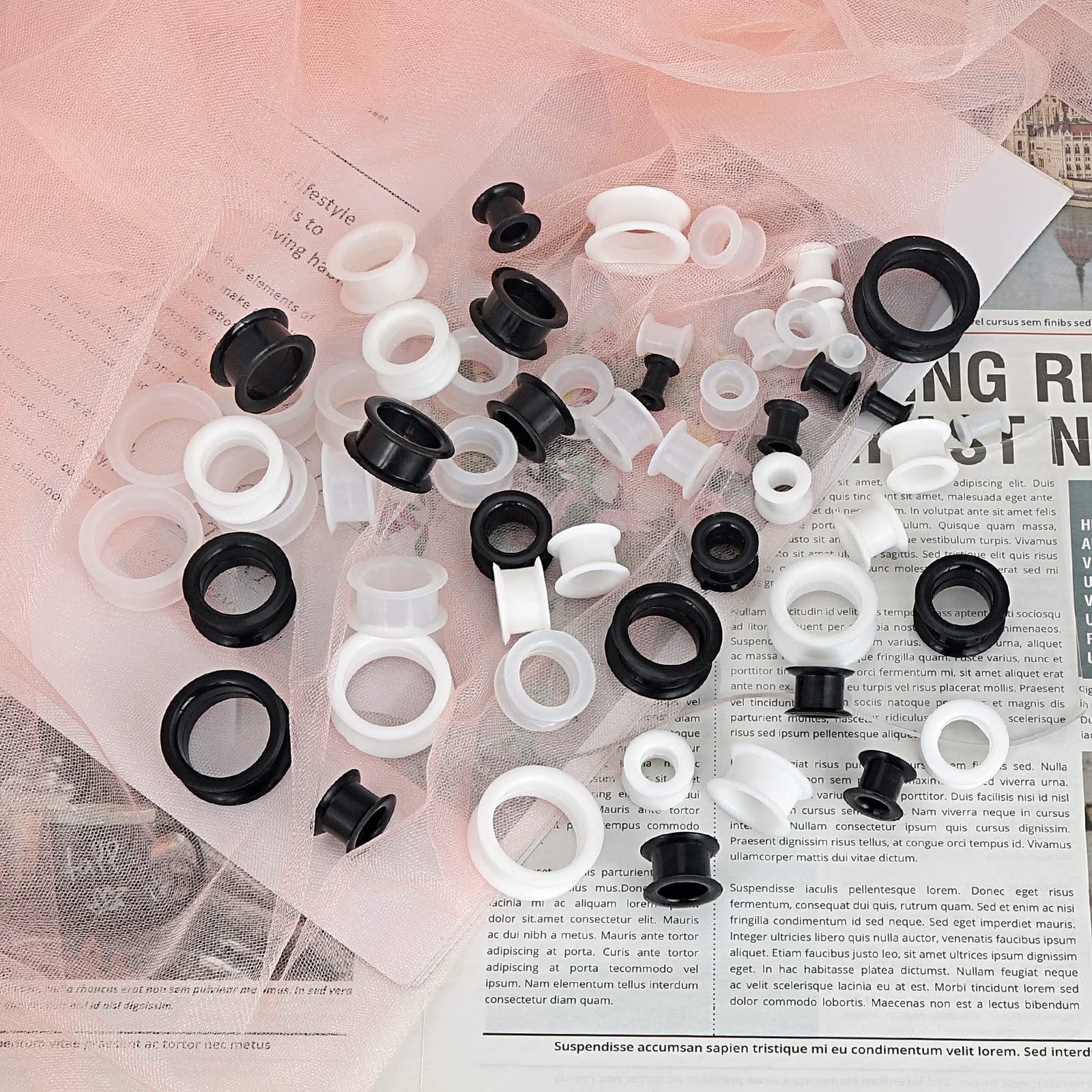 2PCS Black Clear White Thick S – Body Jewelry Gauges Bewertung und Preis