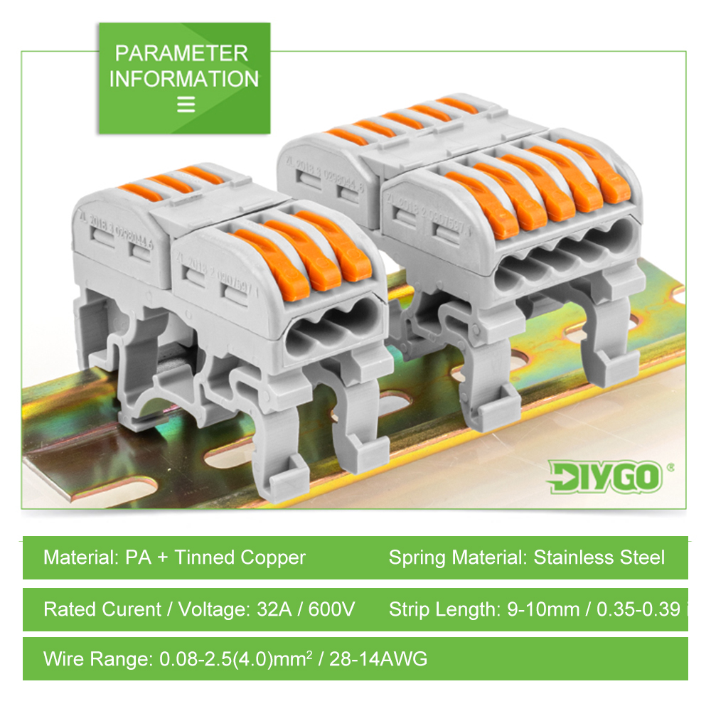 DIN Rail Fast Wire Cable Conne – Threadless Push Pin Bewertung und Preis