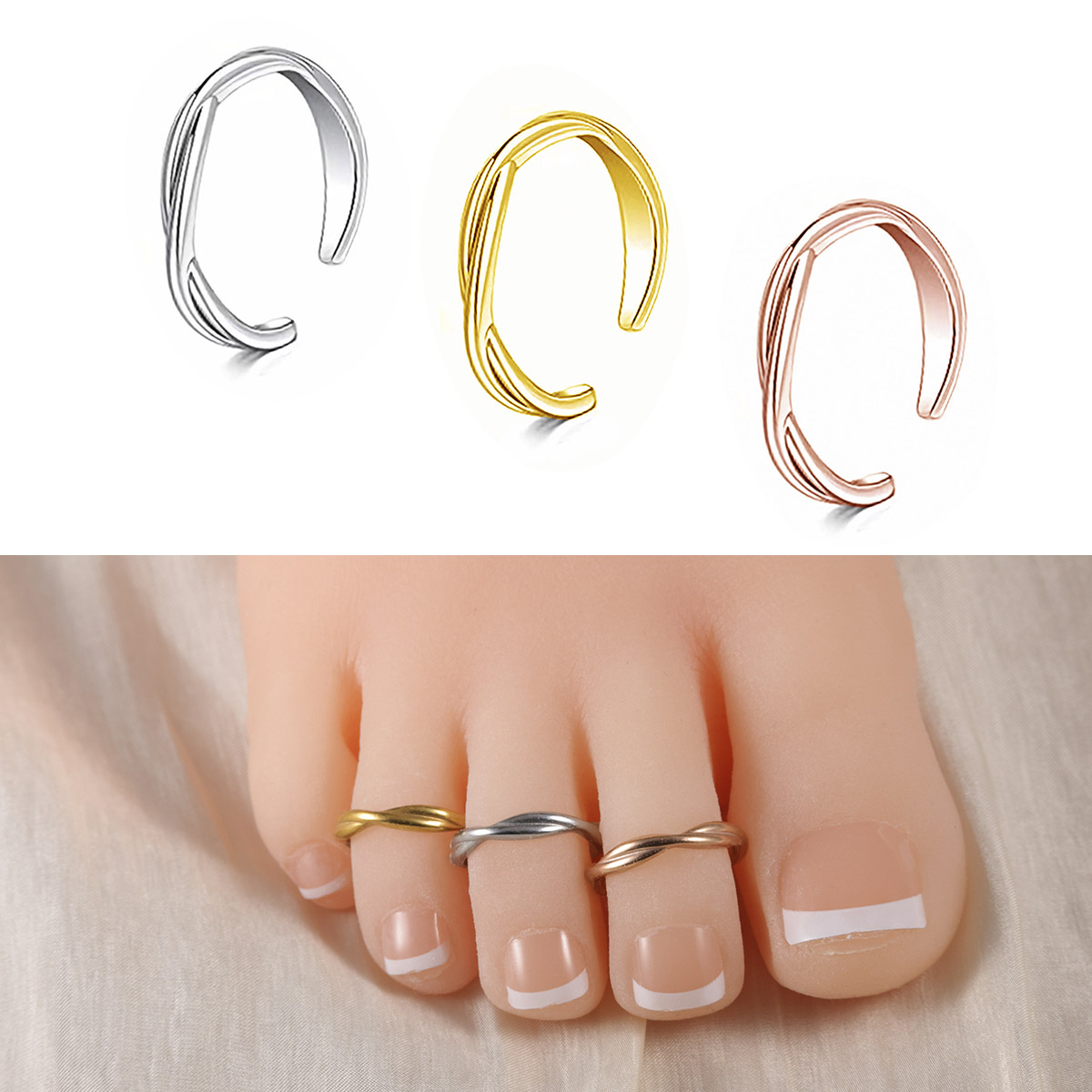 1Pc/3Pcs Simple Stainless Stee – Body Jewelry Rings Bewertung und Preis