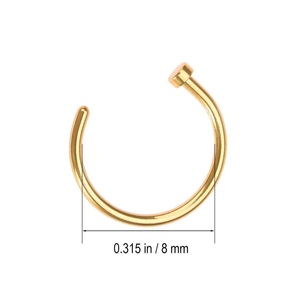 2Pcs Lightweight C Shape Surgi – Body Jewelry For Sensitive Skin Bewertung und Preis