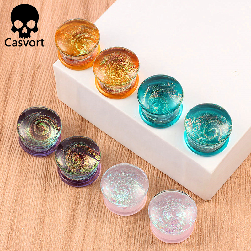 Casvort 2PCS New Glass Ear Bod – Body Jewelry Gauges Bewertung und Preis