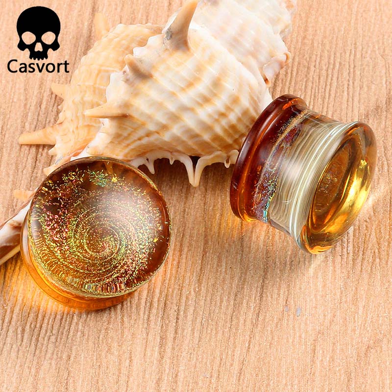 Casvort 2PCS New Glass Ear Bod – Body Jewelry Gauges Bewertung und Preis