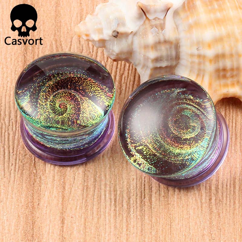 Casvort 2PCS New Glass Ear Bod – Body Jewelry Gauges Bewertung und Preis