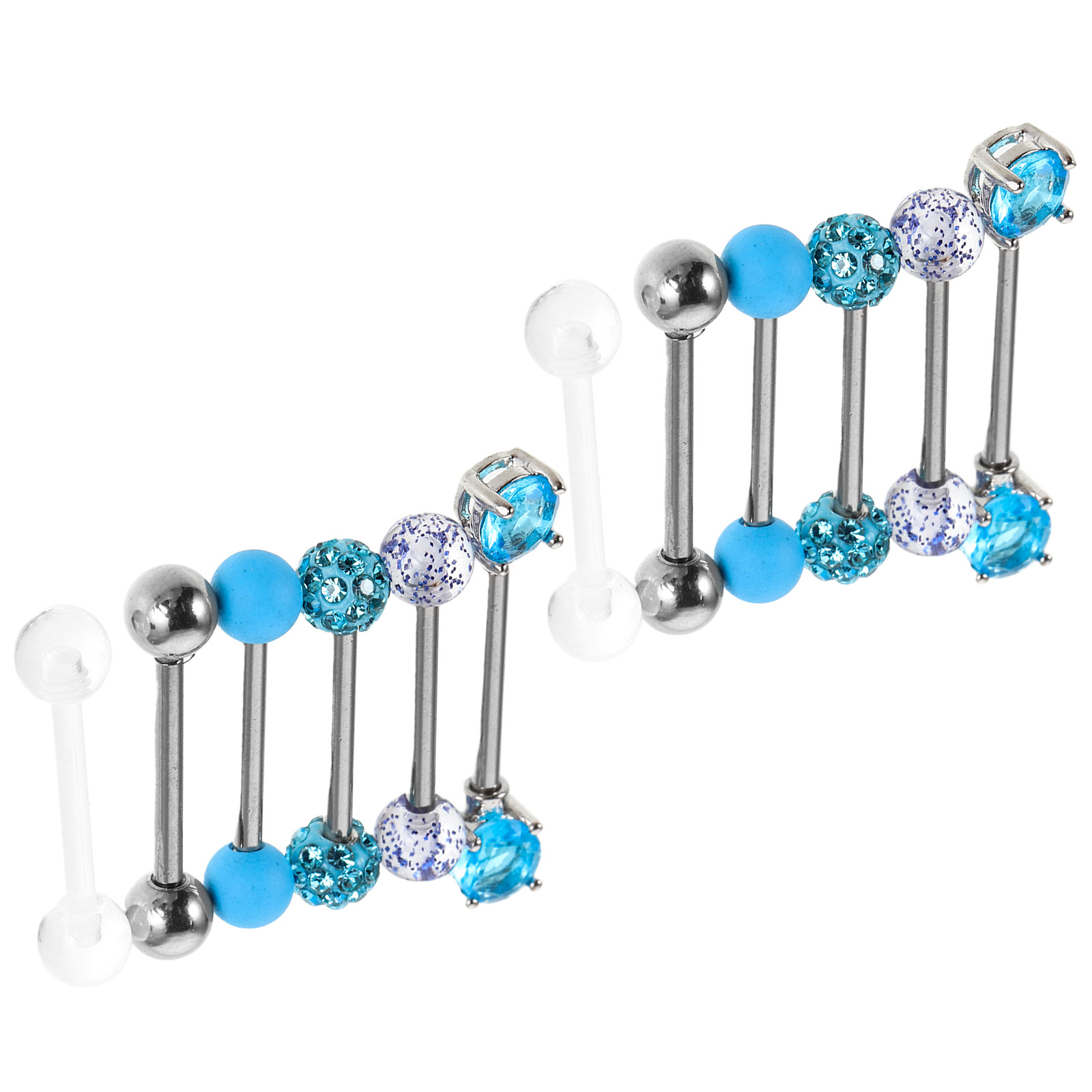 12Pcs Crystal Tongue Rings Sta – Body Jewelry For Sensitive Skin Bewertung und Preis