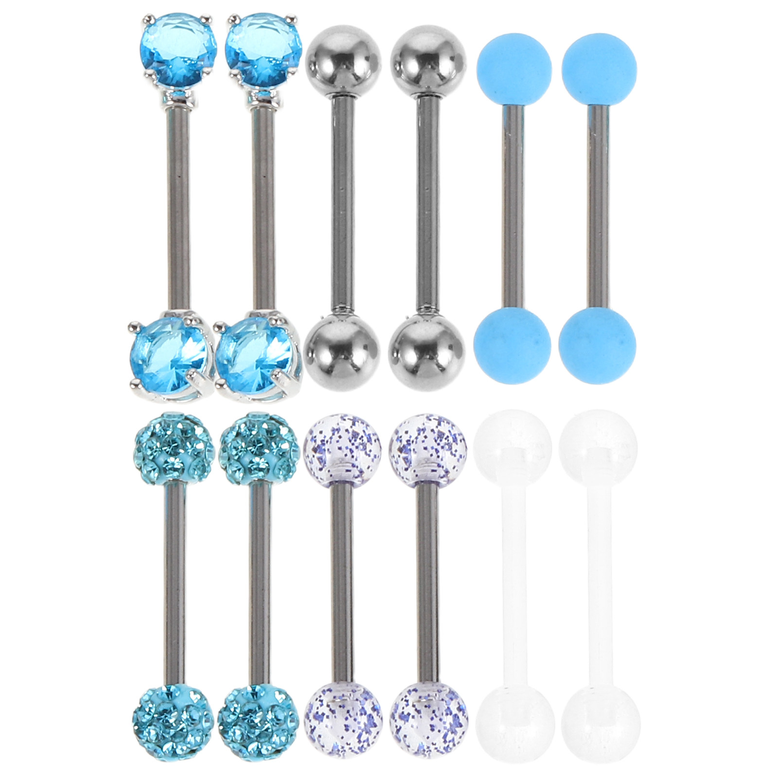 12Pcs Crystal Tongue Rings Sta – Body Jewelry For Sensitive Skin Bewertung und Preis