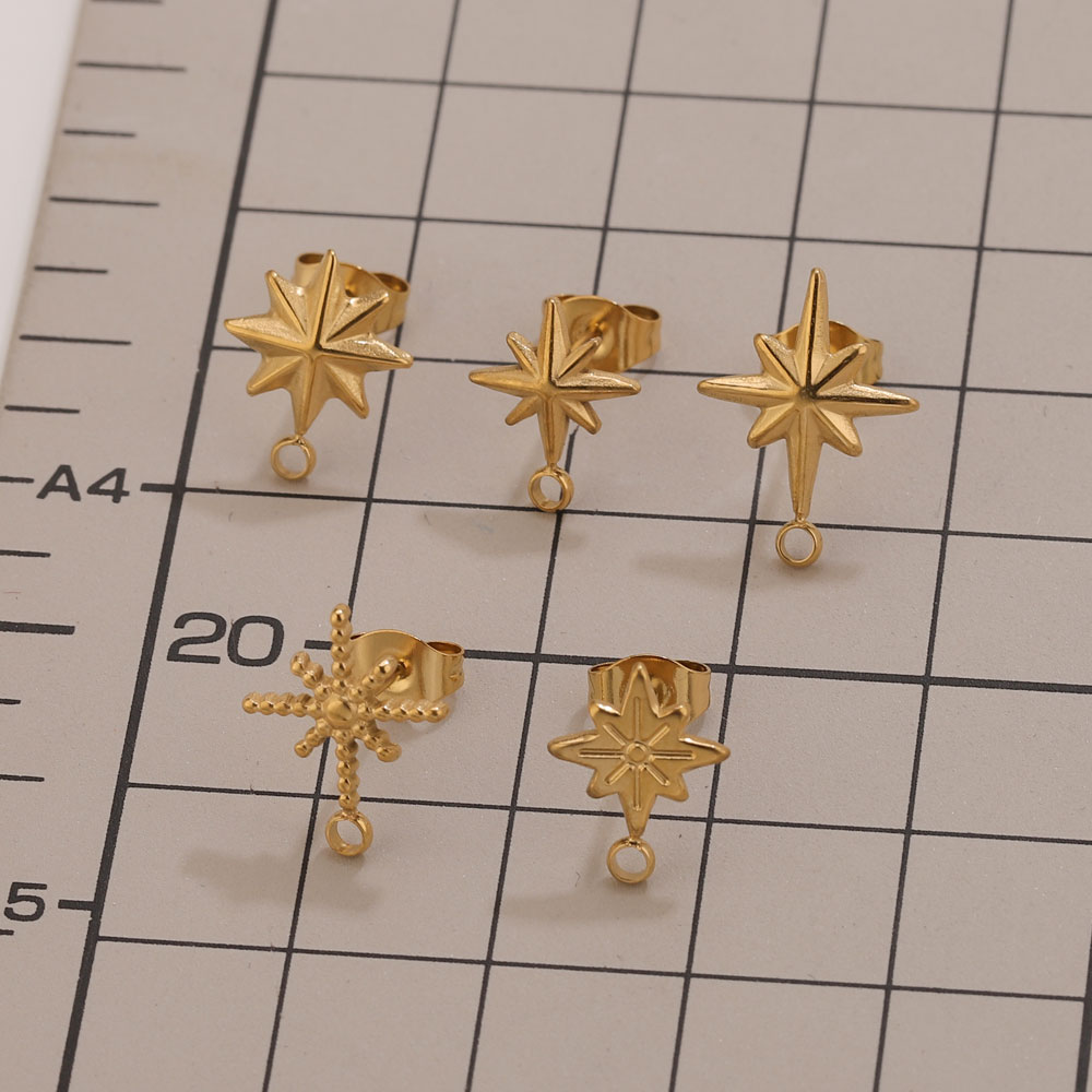 6pcs Stainless Steel Star Earr – Body Jewelry Gold Bewertung und Preis