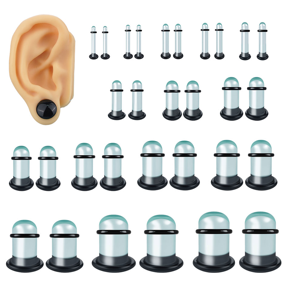 2pcs Glass Ear Gauges Stretchi – Body Jewelry Gauges Bewertung und Preis