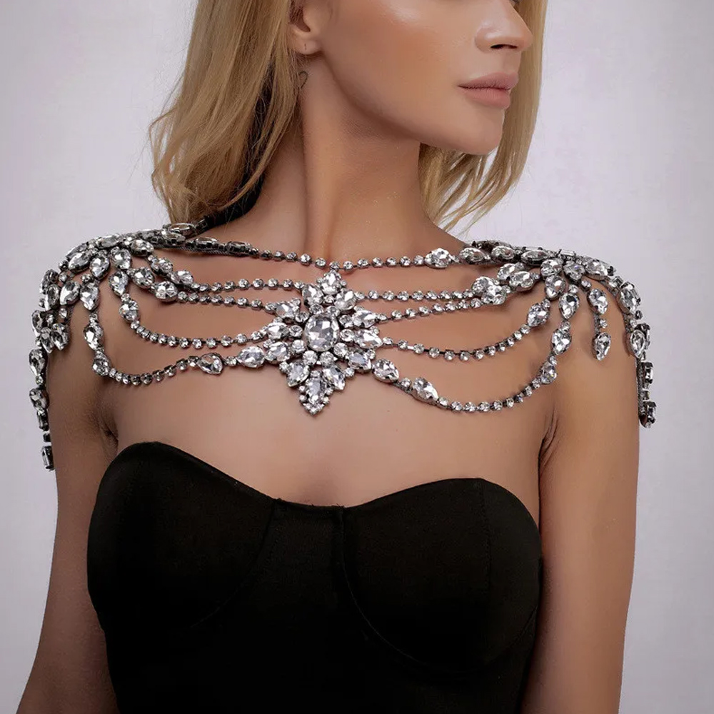 Boho Crystal Bridal Shoulder C – Body Jewelry Chest Bewertung und Preis