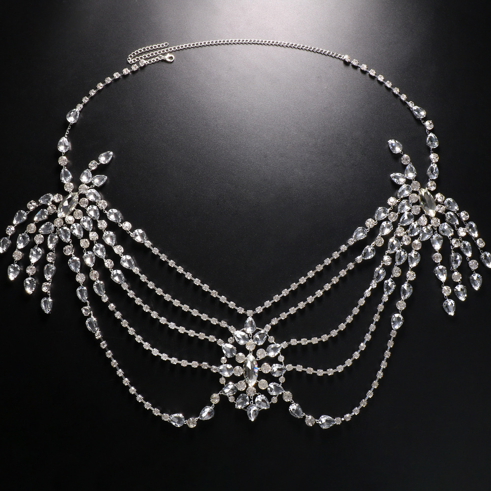 Boho Crystal Bridal Shoulder C – Body Jewelry Chest Bewertung und Preis