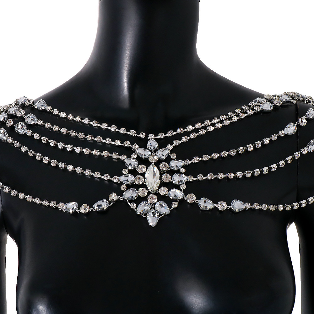 Boho Crystal Bridal Shoulder C – Body Jewelry Chest Bewertung und Preis