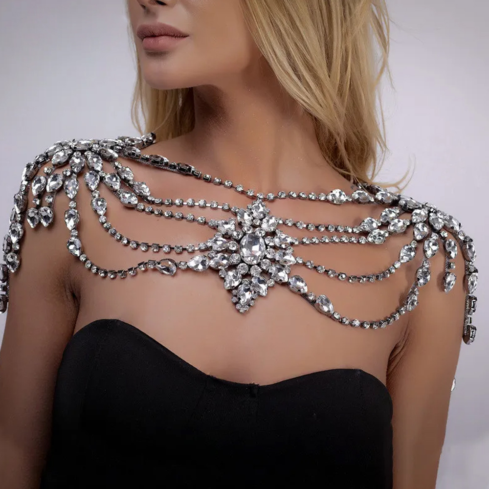 Boho Crystal Bridal Shoulder C – Body Jewelry Chest Bewertung und Preis