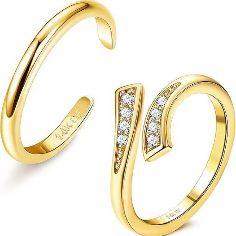 14K Gold-Plated Adjustable Zir – Body Jewelry Rings Bewertung und Preis