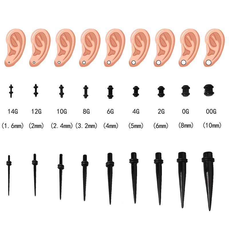 50pcs Acrylic Spike Ear Gauges – Body Jewelry Gauges Bewertung und Preis