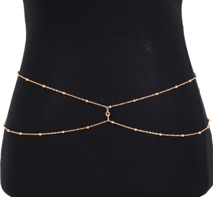 Clear Rhinestone Beaded Belly  – Body Jewelry Gold Bewertung und Preis