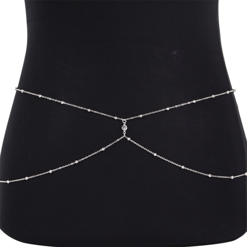 Clear Rhinestone Beaded Belly  – Body Jewelry Gold Bewertung und Preis