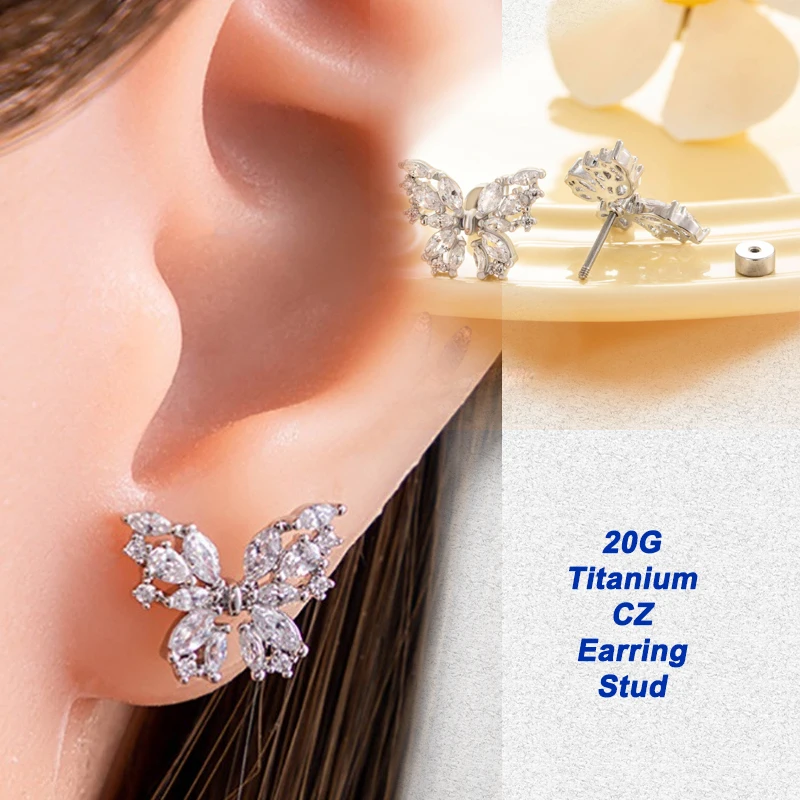 20G Crystal CZ Earring Stud, S – Body Jewelry Hypoallergenic Bewertung und Preis