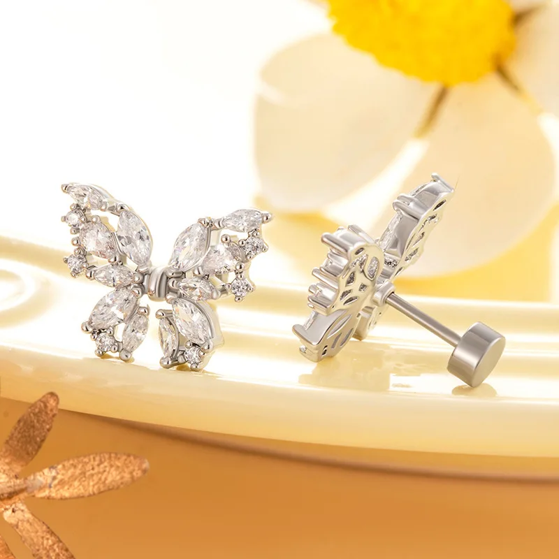 20G Crystal CZ Earring Stud, S – Body Jewelry Hypoallergenic Bewertung und Preis