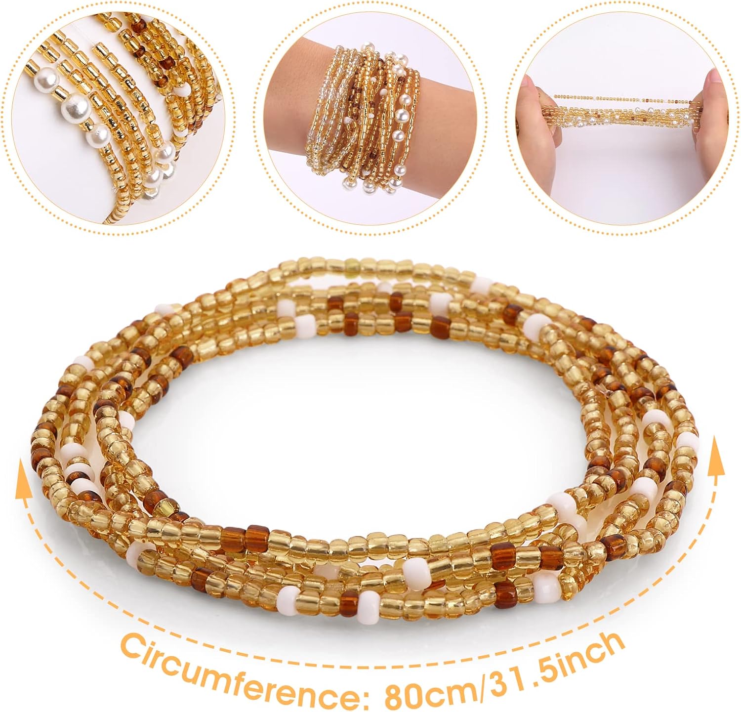 Waist Beads for Women Belly Be – Body Jewelry Gold Bewertung und Preis