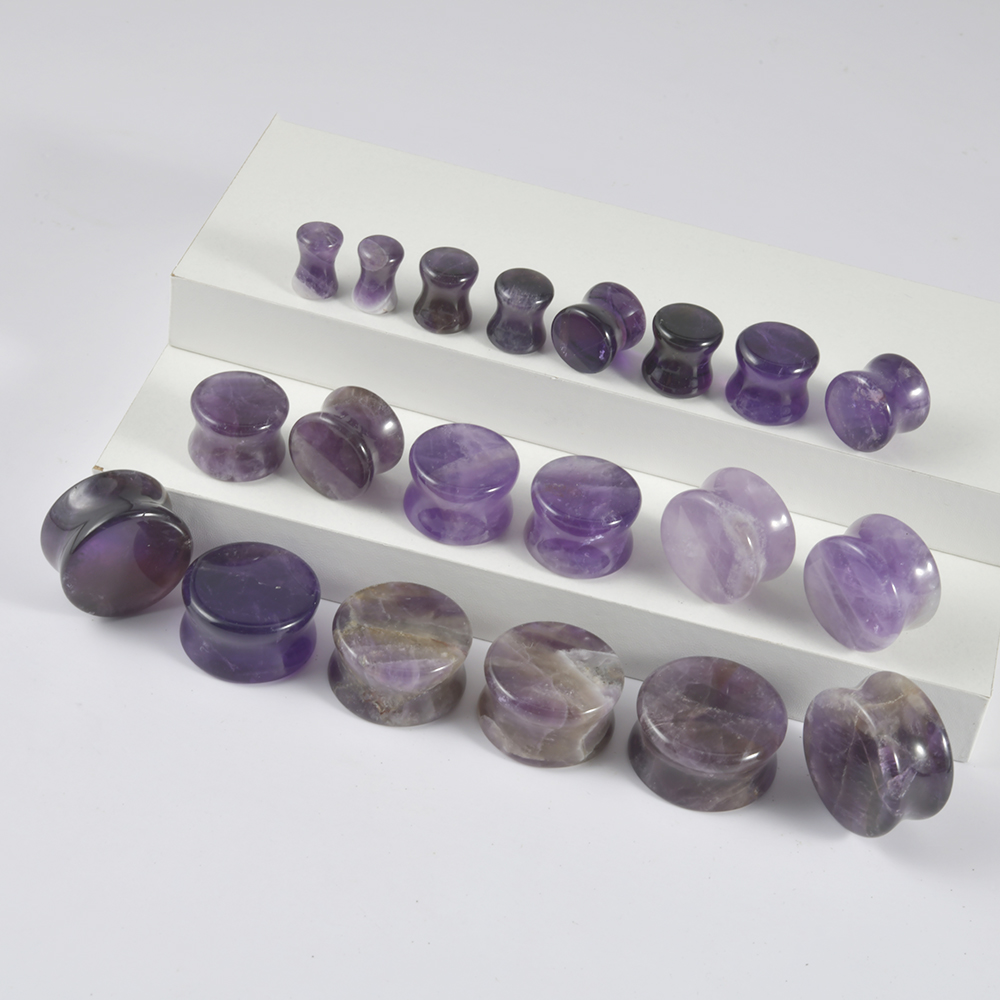 2PCS Natural Stone Double Flar – Body Jewelry Gauges Bewertung und Preis