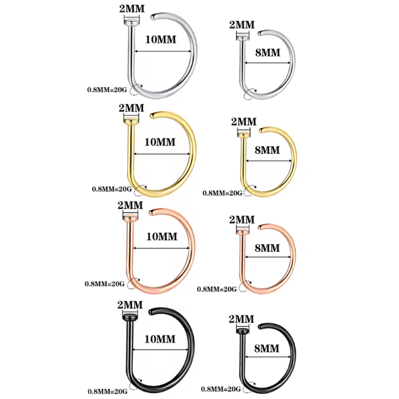 Nose Ring Screw Hoop Hypoaller – Body Jewelry Hypoallergenic Bewertung und Preis