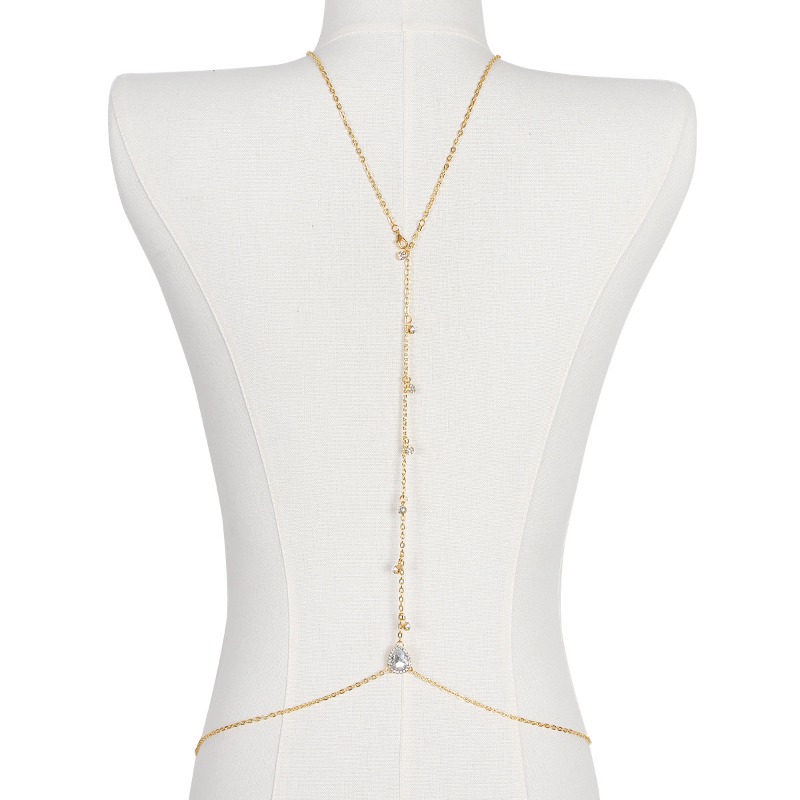 Bride Backless Rhinestone Wate – Body Jewelry Chest Bewertung und Preis