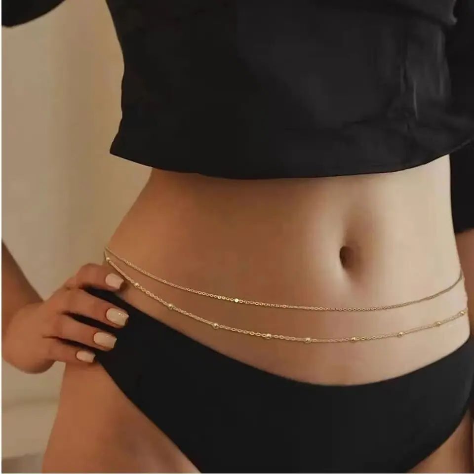 HipHop Double Layers Belly Cha – Body Jewelry Chest Bewertung und Preis