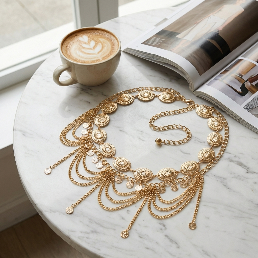 Gold Color Bohemian Portrait C – Body Jewelry Gold Bewertung und Preis