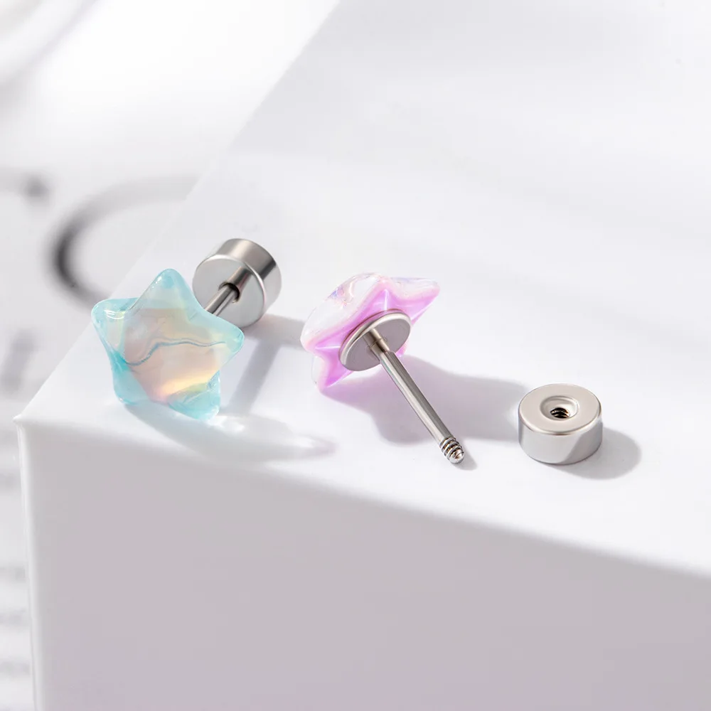 20G Resin Star Stud Earrings,  – Body Jewelry Hypoallergenic Bewertung und Preis