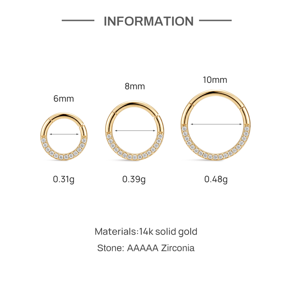 CANNER 1PC 14K Solid Gold 6/8/ – Body Jewelry Hypoallergenic Bewertung und Preis