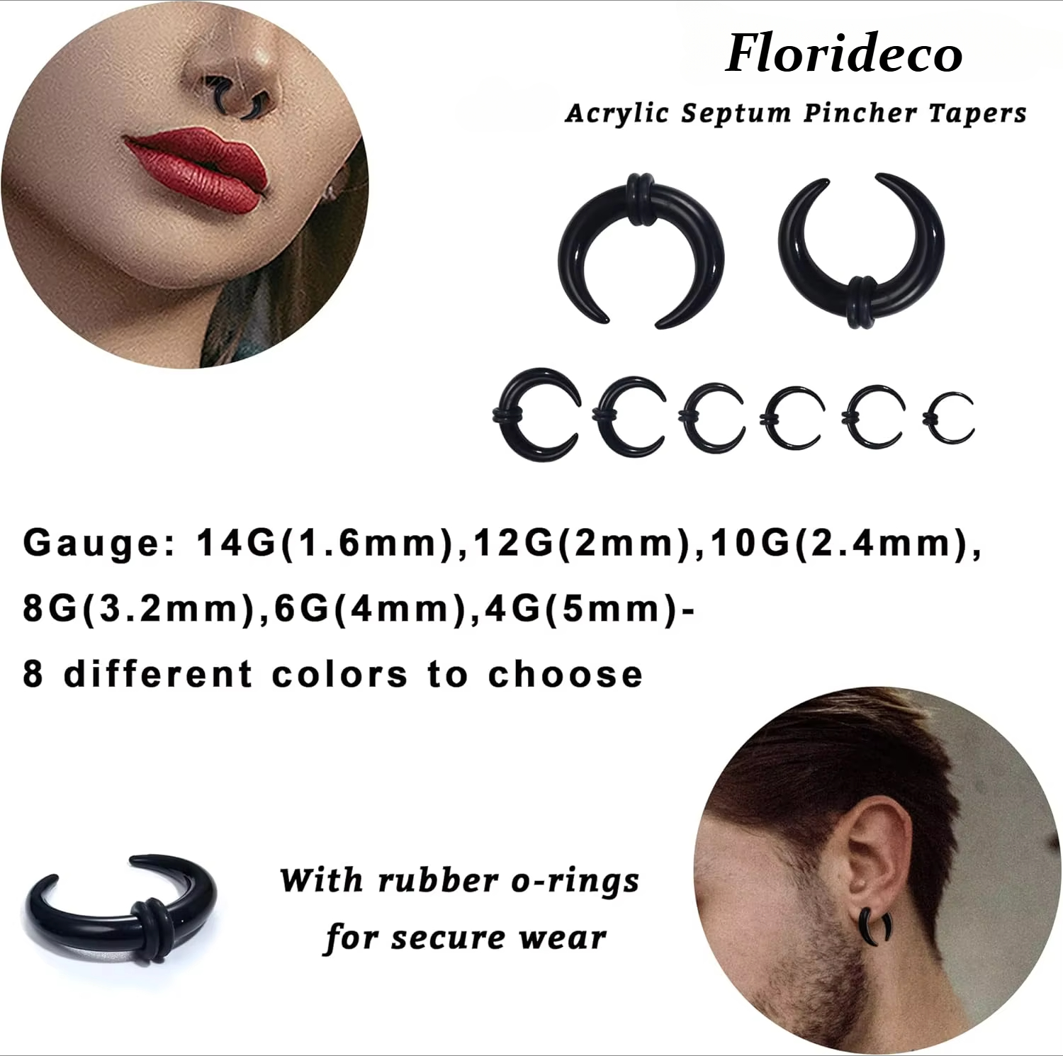 Florideco 4G-14G Acrylic Septu – Body Jewelry Gauges Bewertung und Preis